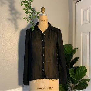 Charlotte Russe Sheer Button-Up Top